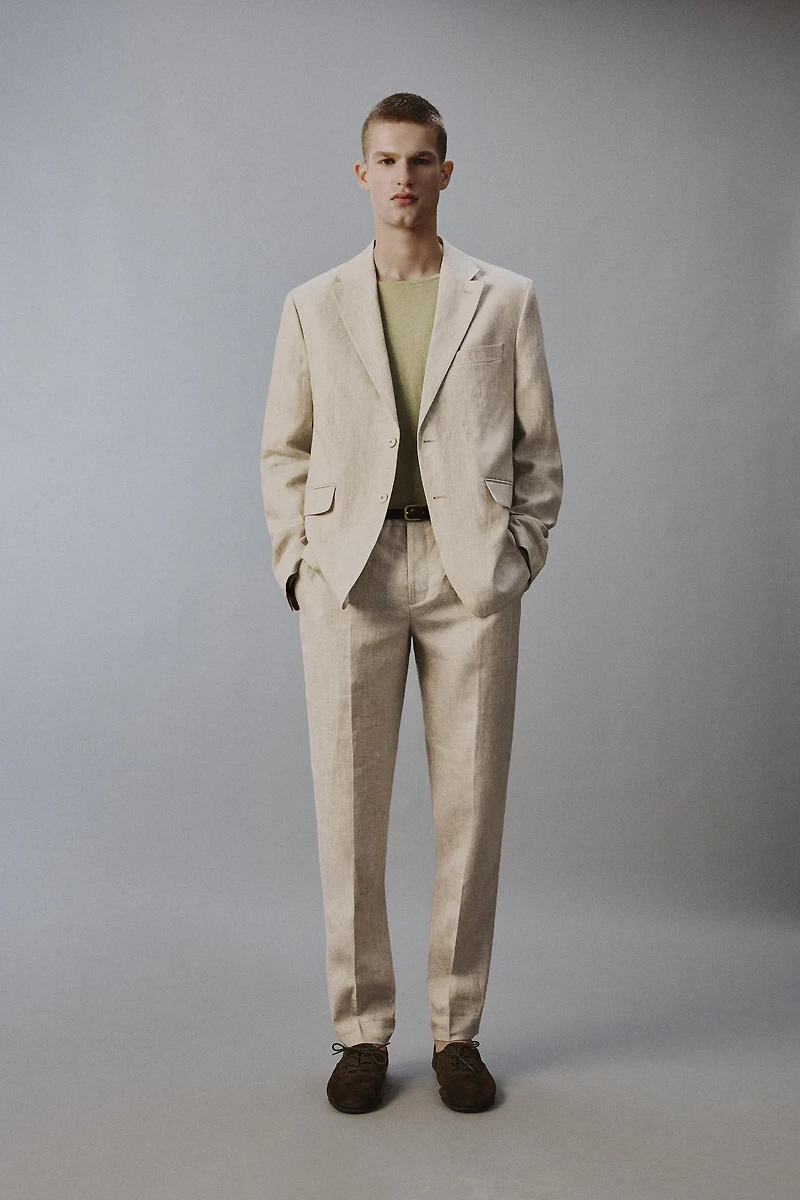 100% LINEN SUIT JACKET