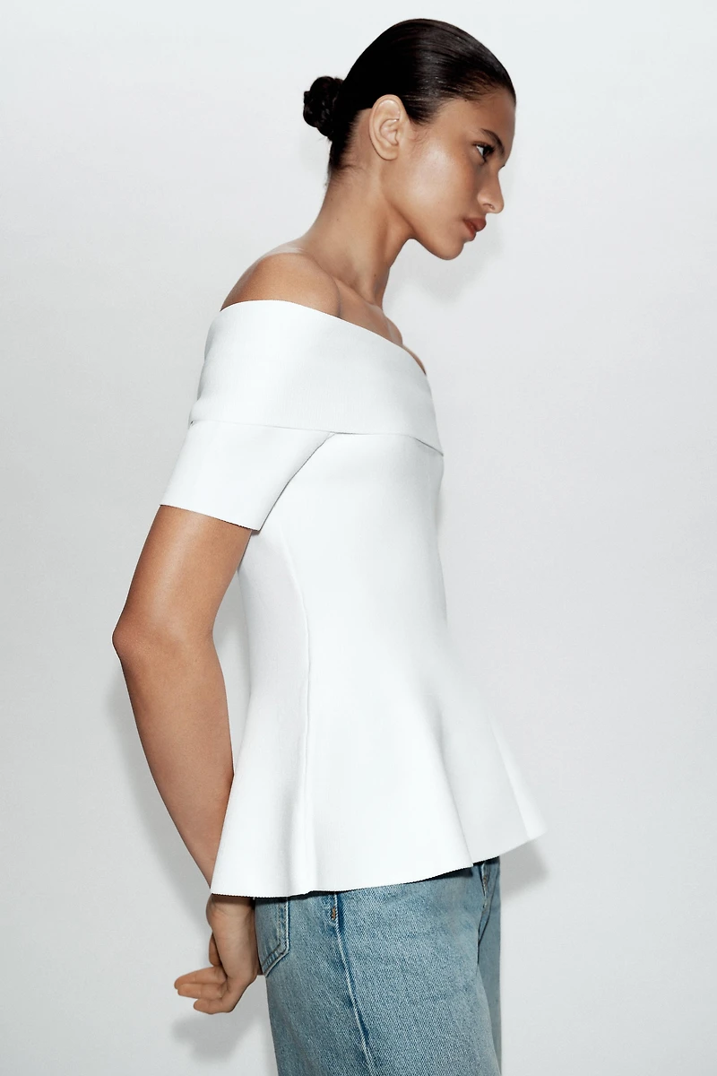 BOAT NECK KNIT TOP