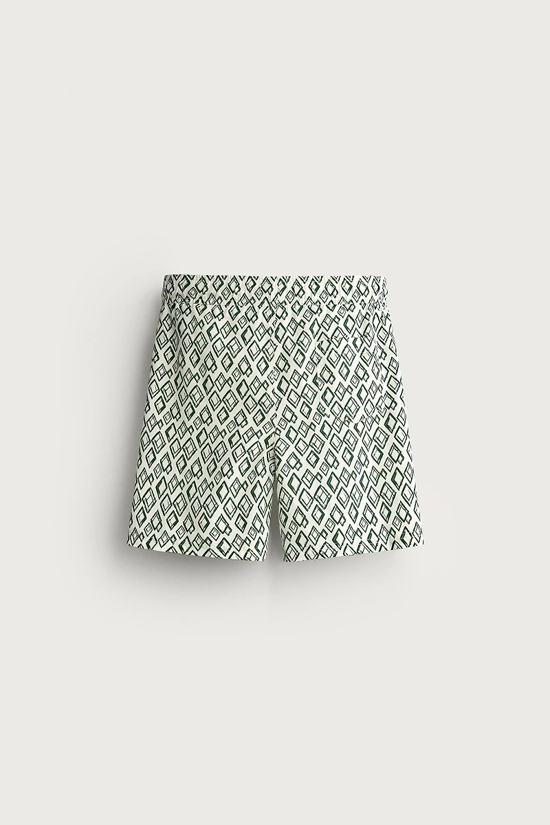 GEOMETRIC PRINT LONG SWIMSUIT
