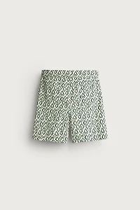 GEOMETRIC PRINT LONG SWIMSUIT