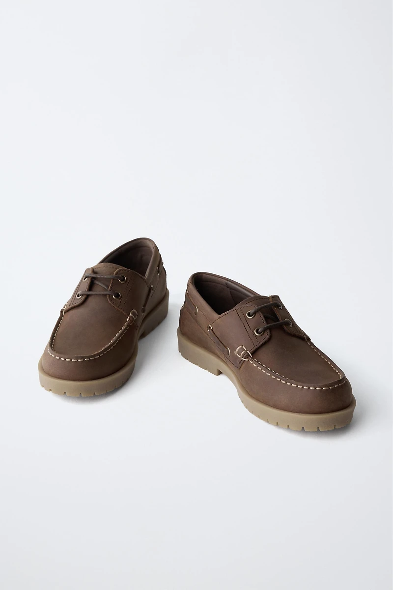STORIESZ - LEATHER DECK SHOES