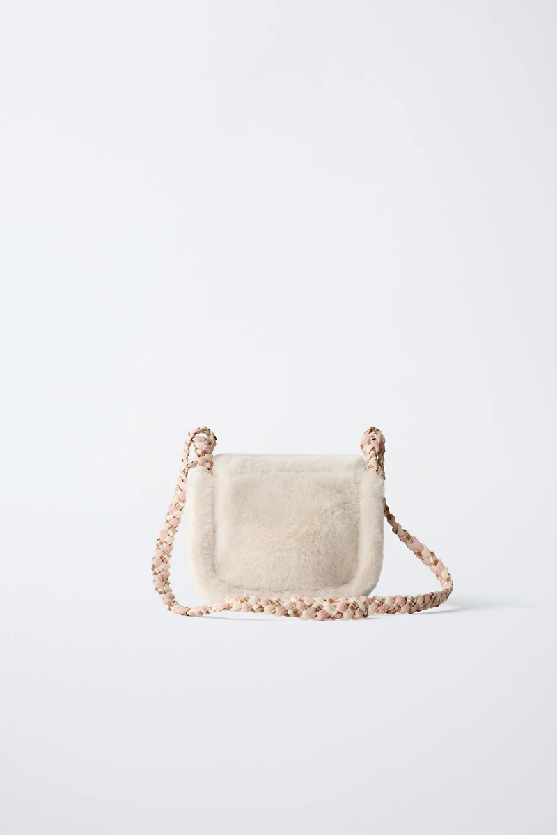 FAUX FUR CROSSBODY BAG