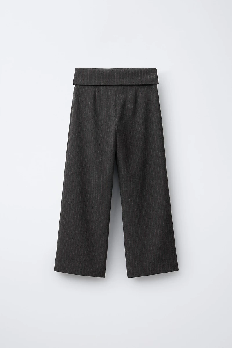 PINSTRIPE BOW PANTS