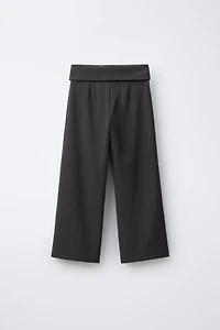 PINSTRIPE BOW PANTS