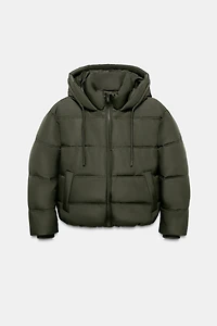 ANORAK COURT À CAPUCHE DÉPERLANT COUPE-VENT