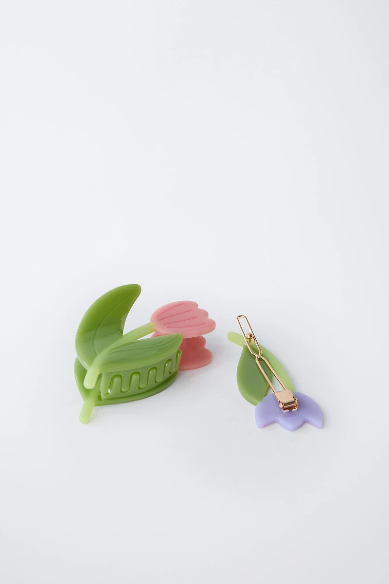 LOT DE DEUX PINCES TULIPE