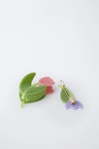 LOT DE DEUX PINCES TULIPE