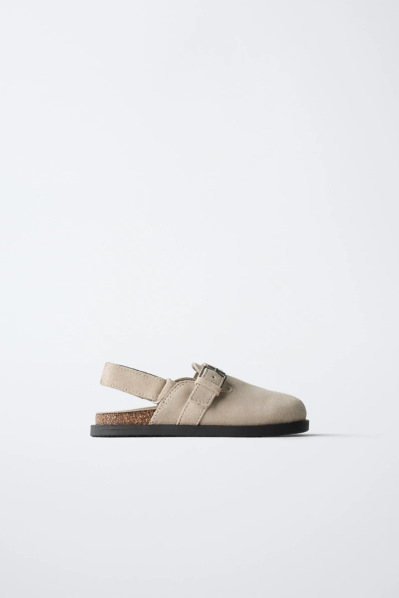 SABOTS EN CUIR CROÛTE DE