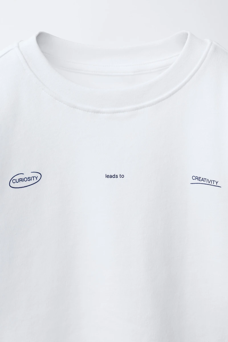 T-SHIRT EN INTERLOCK À INSCRIPTION
