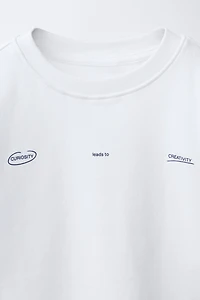 T-SHIRT EN INTERLOCK À INSCRIPTION
