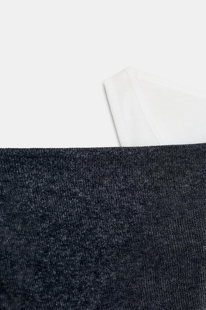 ASYMMETRIC DOUBLE EFFECT T-SHIRT