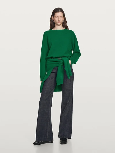 Flared high-waist jeans