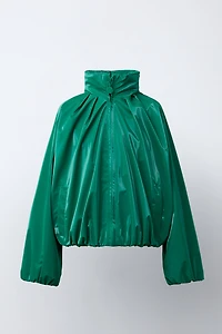 SHINY WATER-RESISTANT RAINCOAT