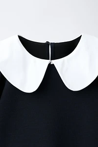CONTRAST COLLAR DRESS