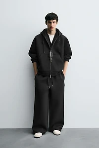WIDE FIT NEOPRENE EFFECT PANTS