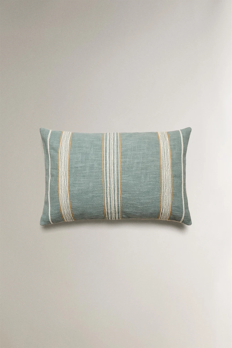 STRIPED THROW PILLOW COVER