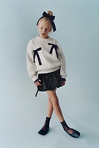 BALLOON SKIRT WITH HEART BEADS