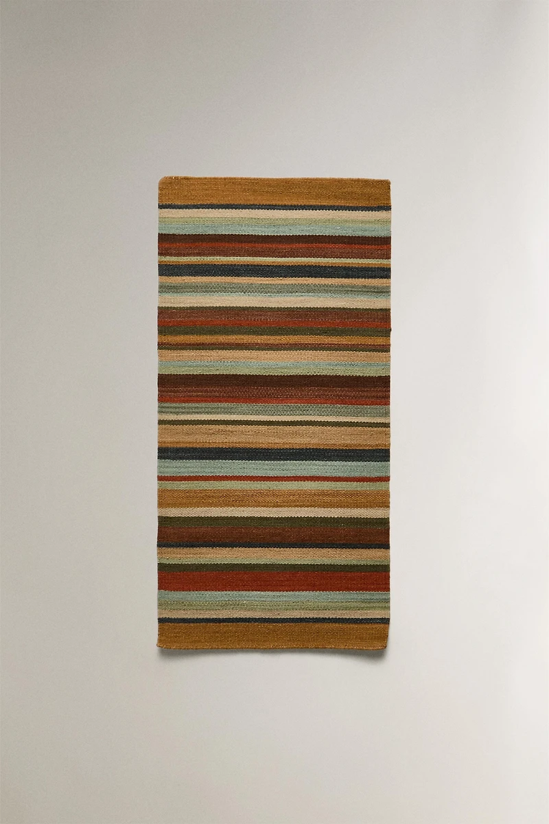STRIPED COLORED AREA RUG
