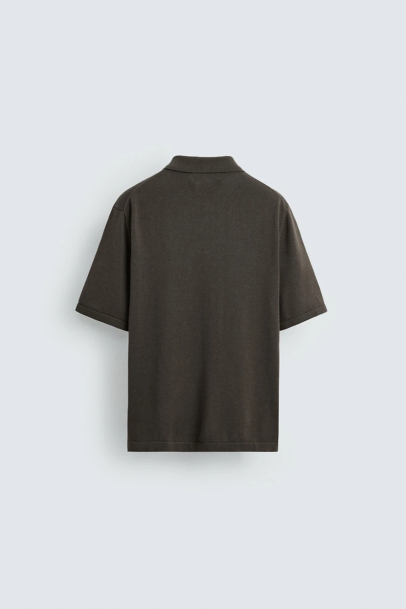 POLO EN MAILLE MÉLANGE DE COTON
