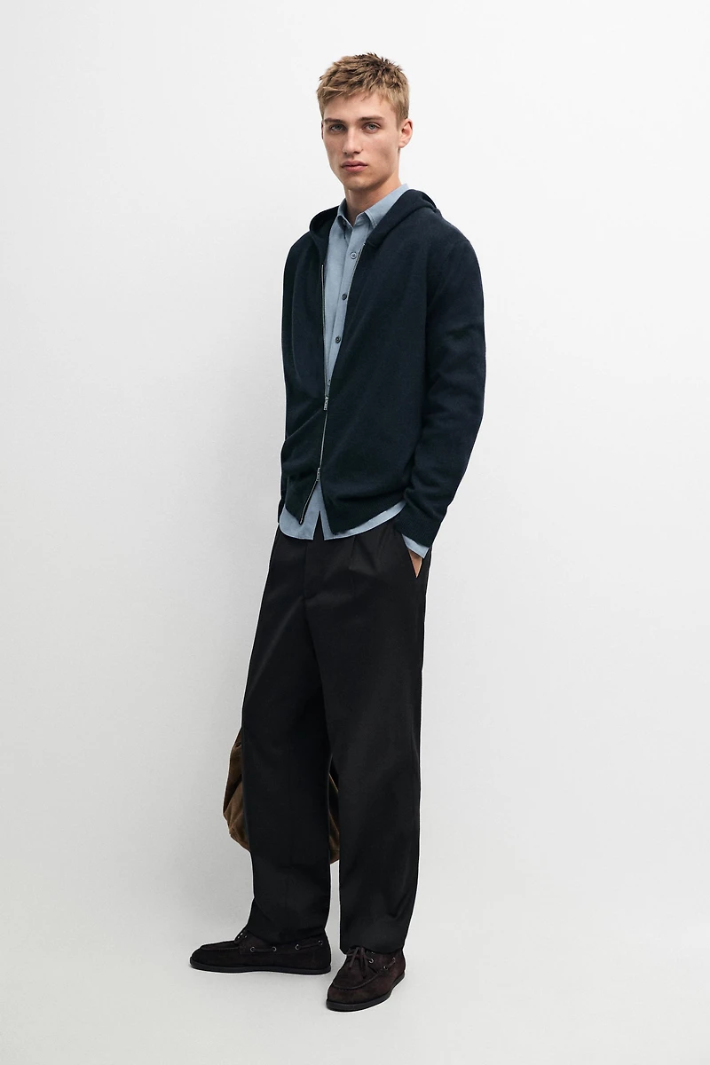 Cardigan à capuche 100 % cachemire