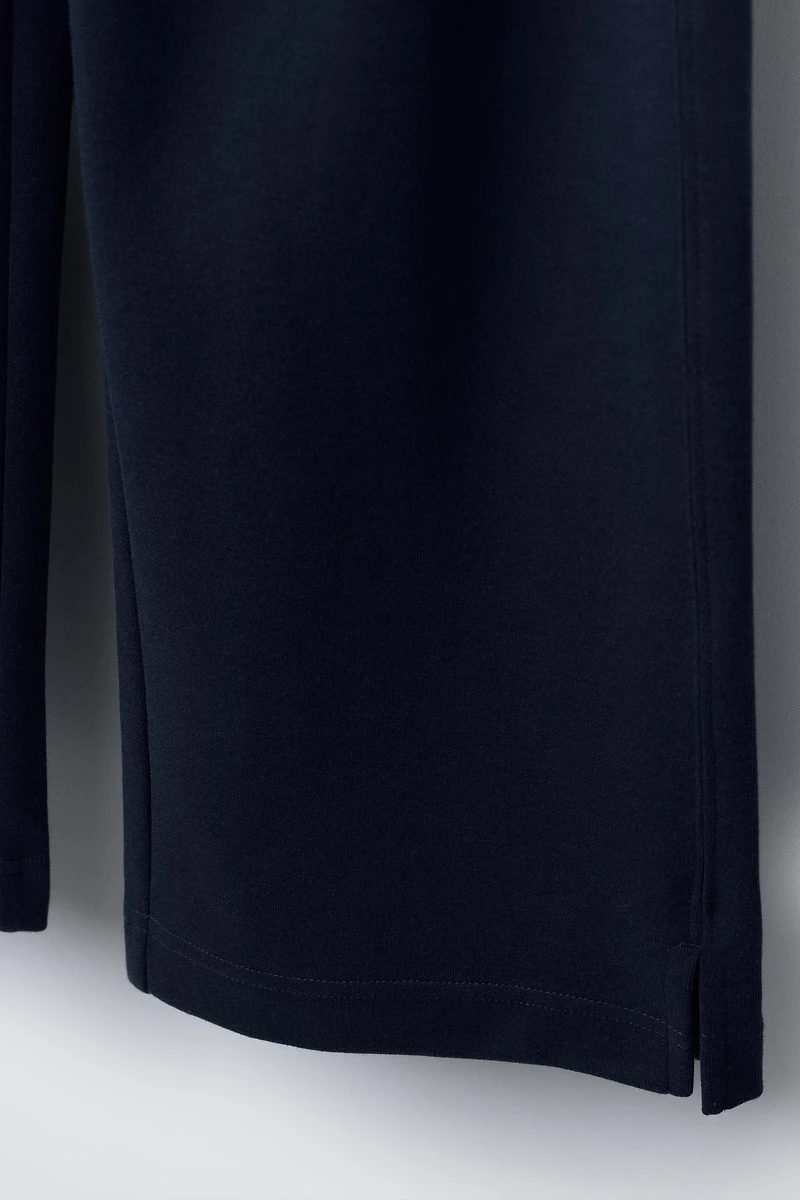 PANTALON INTERLOCK À JAMBES LARGES