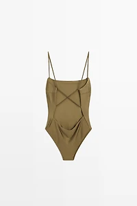 Swimsuit with thin straps