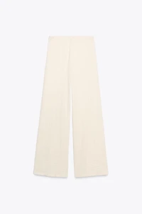 TEXTURED STRAIGHT LEG PANTS
