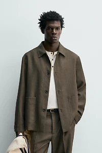 REGULAR FIT 100% WOOL OVERSHIRT