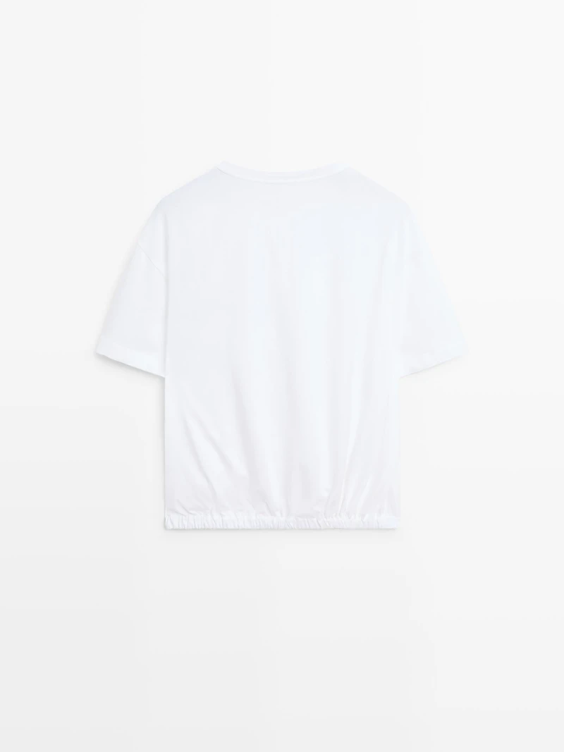 T-shirt en coton à manches courtes ballon