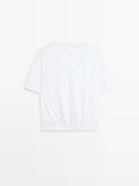 T-shirt en coton à manches courtes ballon