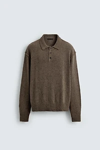 RELAXED FIT KNIT POLO SHIRT