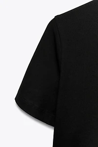 CROPPED STRETCH T-SHIRT