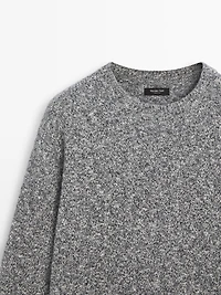 Pull en maille moulinée de coton et laine