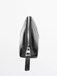 Nappa leather pencil case