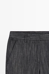 Pantalon flare cropped
