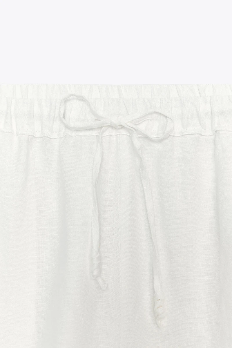 ZW COLLECTION LINEN PANTS WITH VENTS