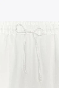 ZW COLLECTION LINEN PANTS WITH VENTS