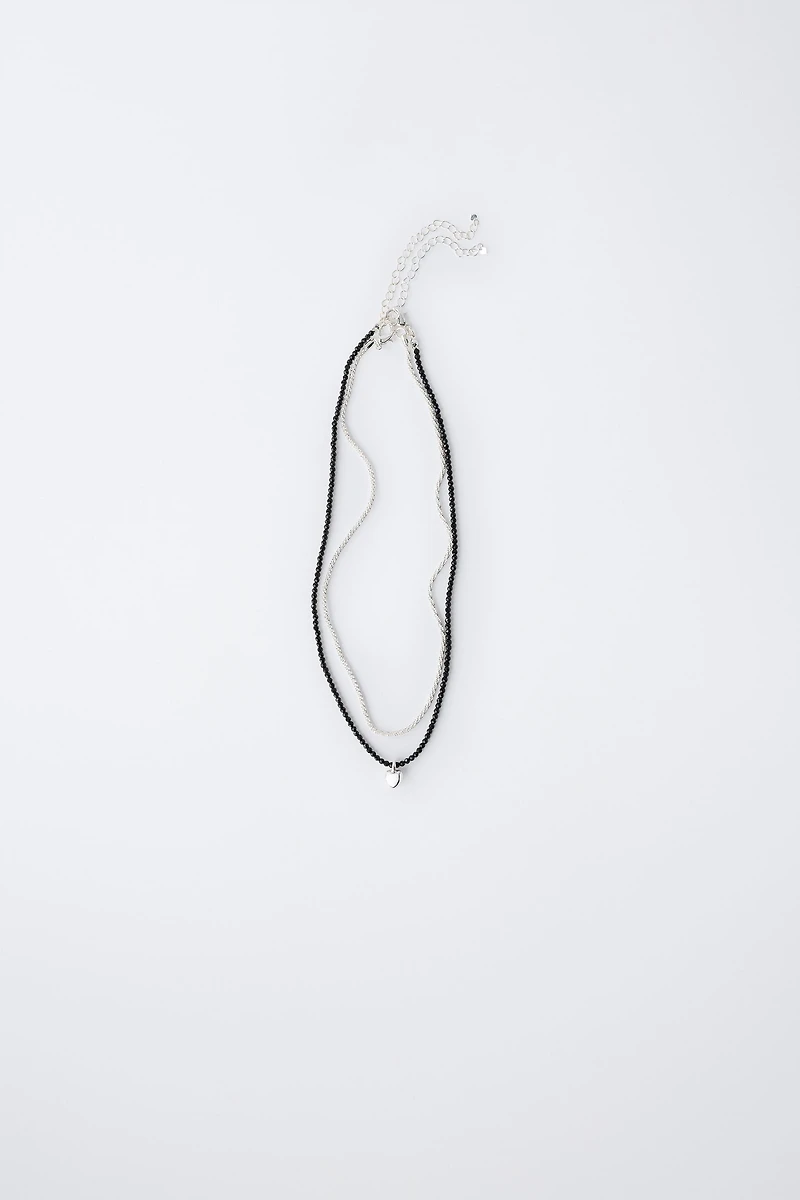 PACK OF TWO HEART NECKLACES