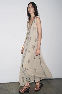 ZW COLLECTION BEADED EMBROIDERED DRESS