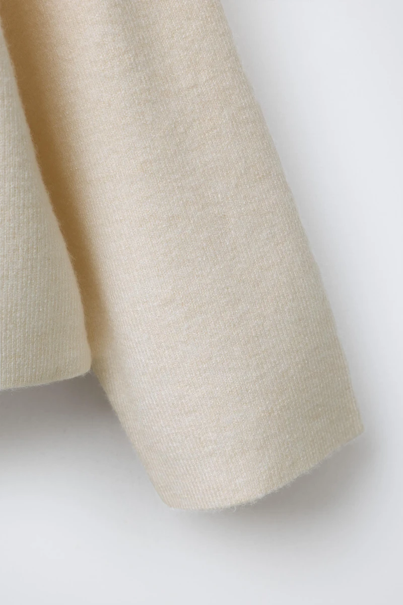 GINGHAM BOW KNIT CARDIGAN