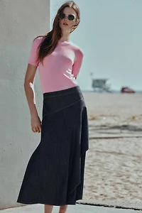 SHORT SLEEVE BASIC KNIT JUMPER