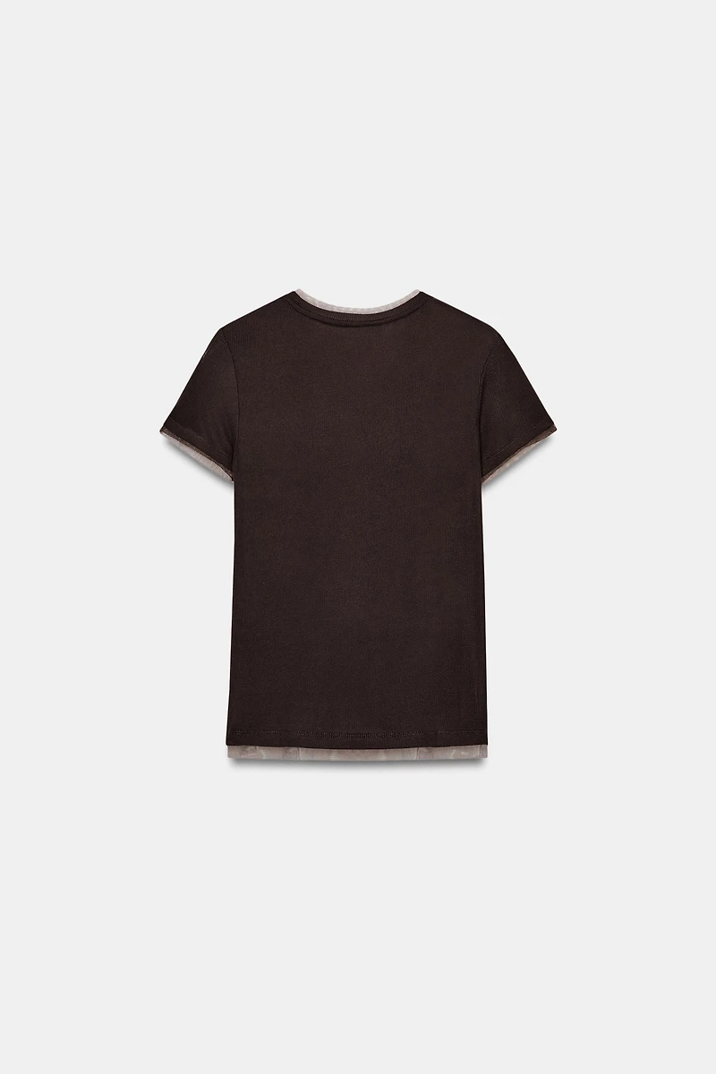 COMBINED TULLE T-SHIRT