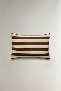 FADED COTTON STRIPED PILLOWCASE