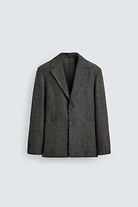 REGULAR FIT TEXTURED BLAZER