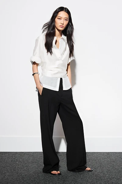 ZW COLLECTION HIGH-WAIST WIDE LEG PANTS