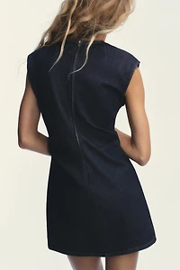 ROBE COURTE DRAPÉE EN DENIM TRF