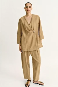 FLOWY ELASTIC WAIST PANTS SET