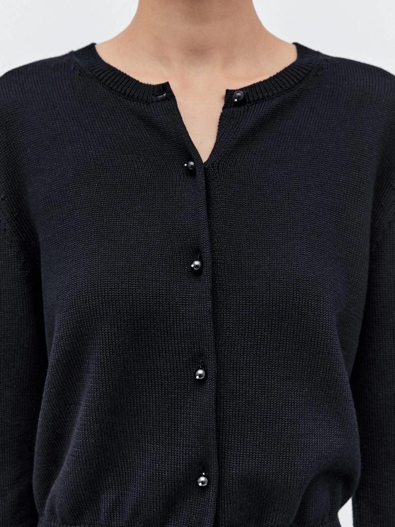 Cardigan avec boutons bijou