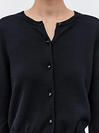 Cardigan avec boutons bijou
