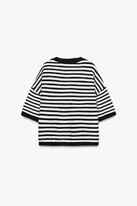 100% WOOL STRIPED SWEATER